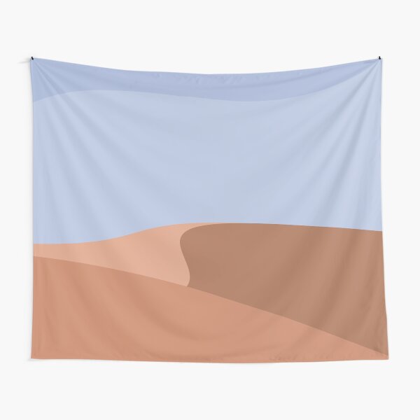 Minimalist Orange Sand Dune Desert Tapestry