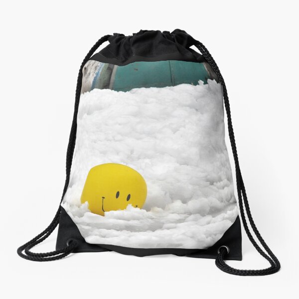 Snow Smiley in Jerusalem Drawstring Bag