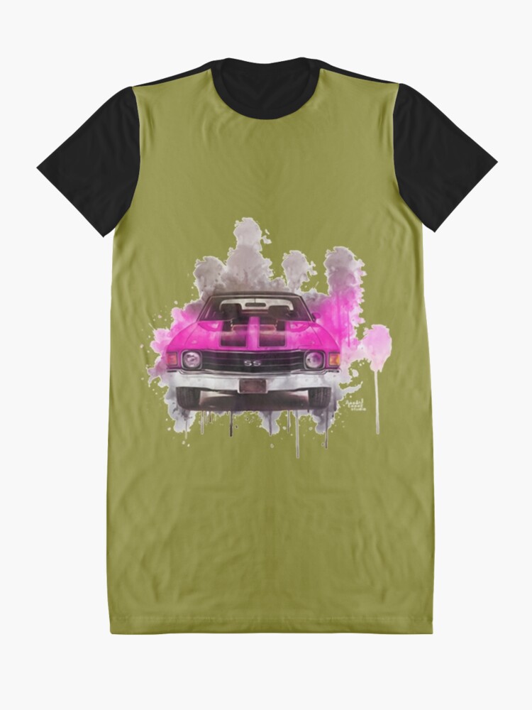 Chevelle SS Muscle Car Graphic Tee Oversized Shirt 