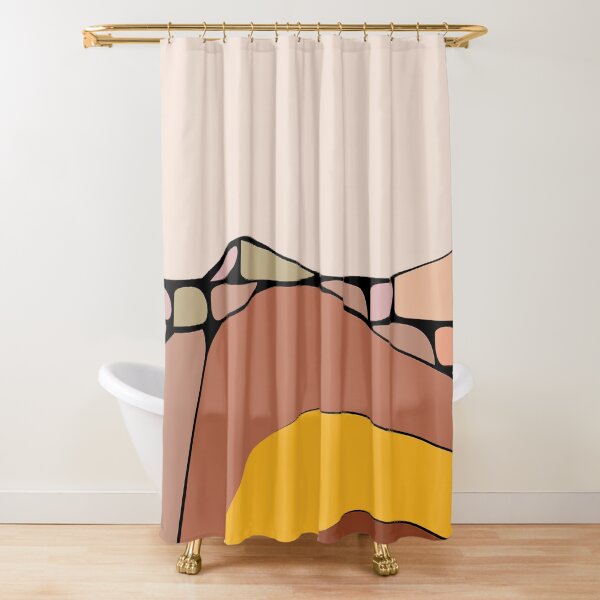 Original abstract modern minimalist design art Shower Curtain
