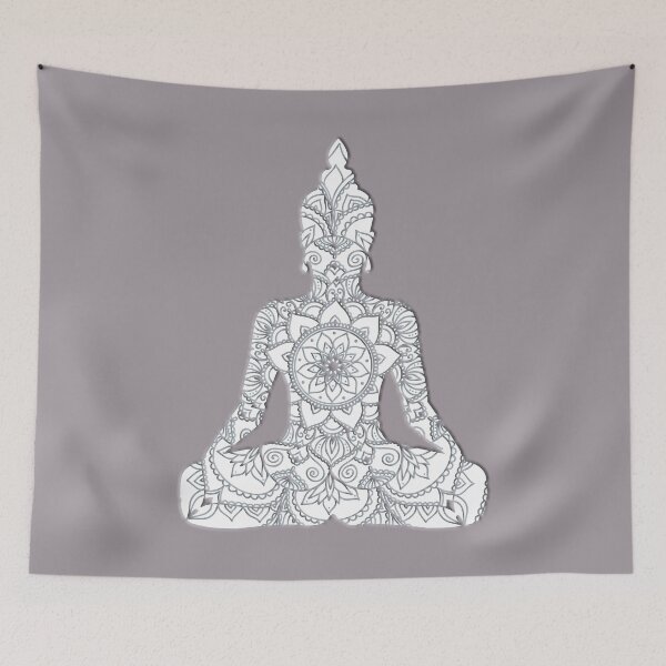 Item preview, Buddha Mandala in White designed and sold by squishyrainbow.