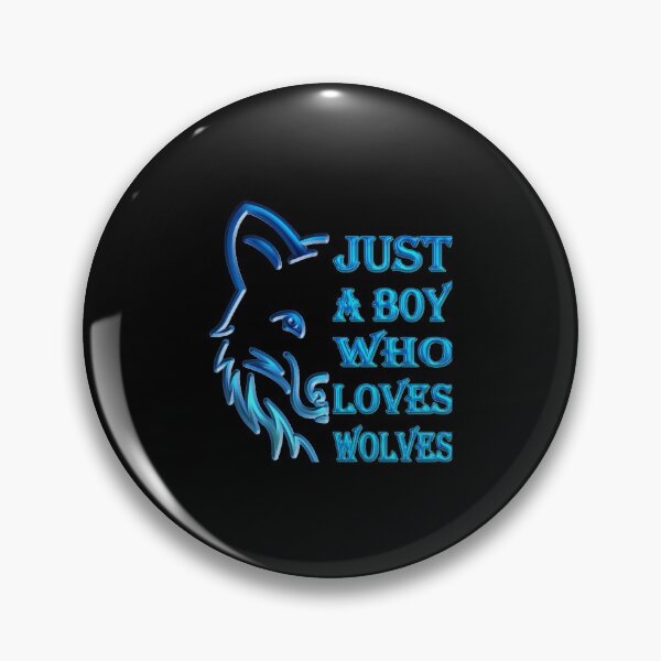 Item preview, Just A Boy Who Loves Wolves Essential Classic Sticker And Shirt Design designed and sold by Glike.