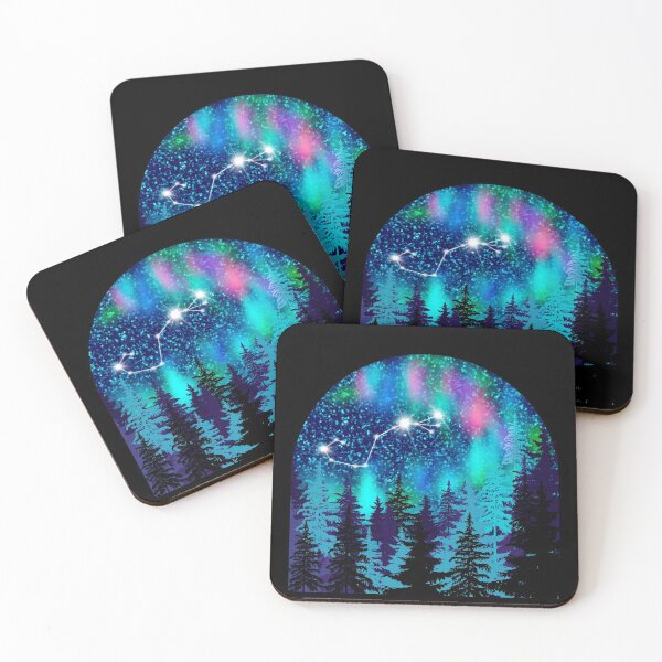 Item preview, Aurora borealis and Scorpio Zodiac sign constellation  designed and sold by orangerinka.