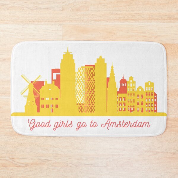Aperçu de l'œuvre Skyline d'Amsterdam, les bonnes filles vont à Amsterdam créée et vendue par Cosmic Dust.