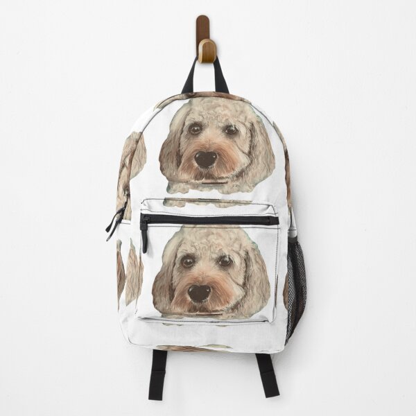 Item preview, Cavapoo dog hand painted artwork, on white background designed and sold by Jennifer Morcom.