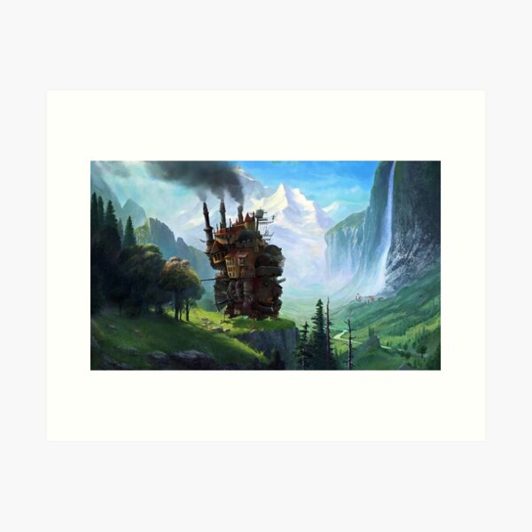 Aesthetics Moving Castle In Forest Art Print