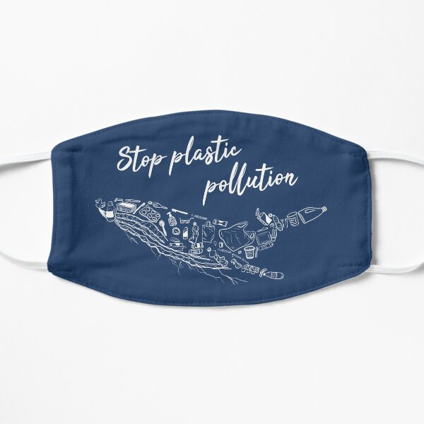 Stop plastic pollution Flat Mask