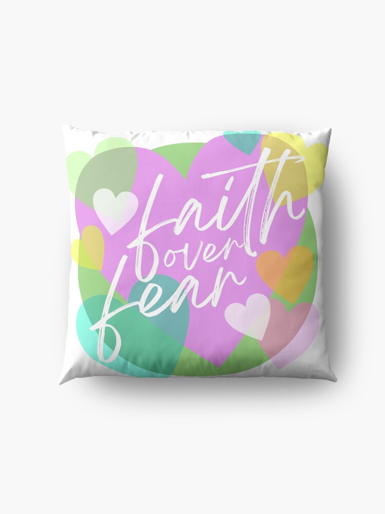 Alternate view of Faith over Fear Floor Pillow
