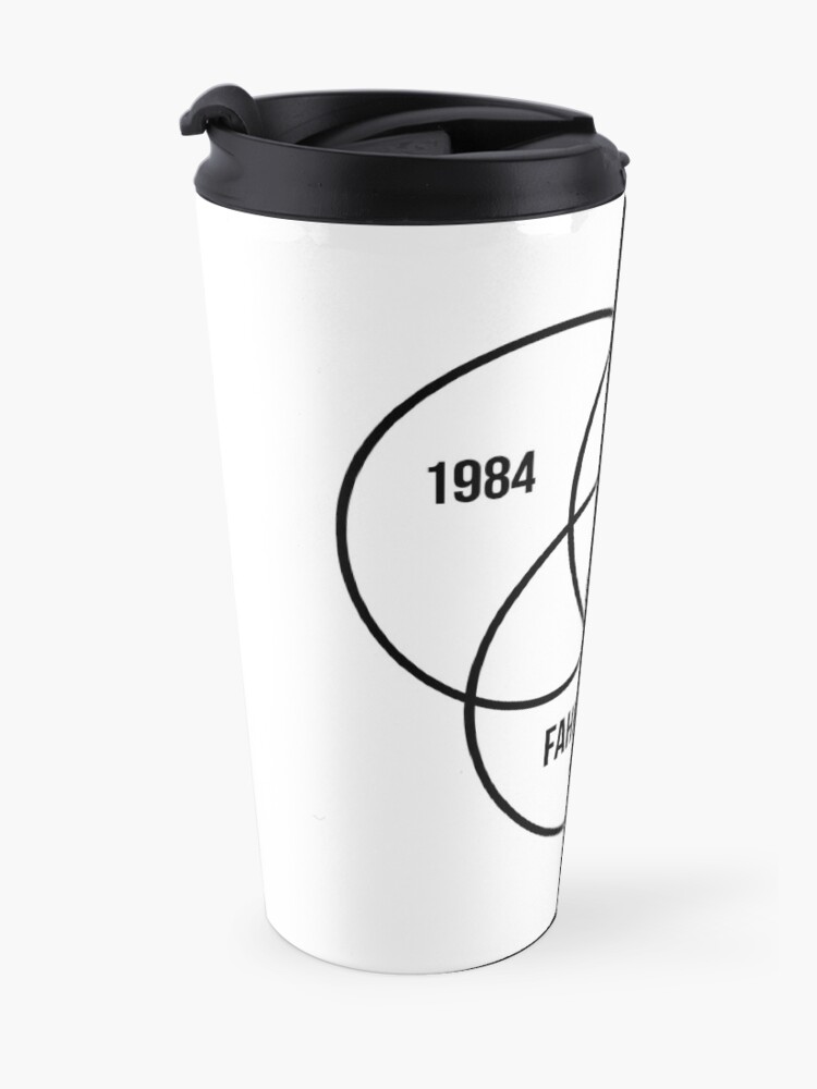Alternate view of 1984 Brave New World Fahrenheit 451 Conspiracy Travel Mug