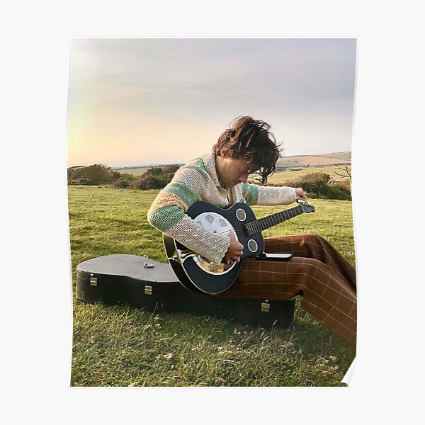 Guitarra tocando por HS Póster