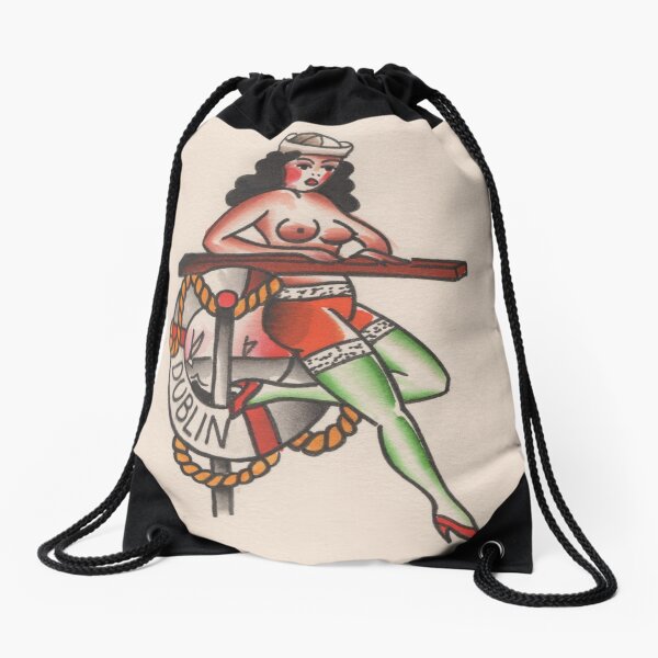 Sailor Girl Drawstring Bag