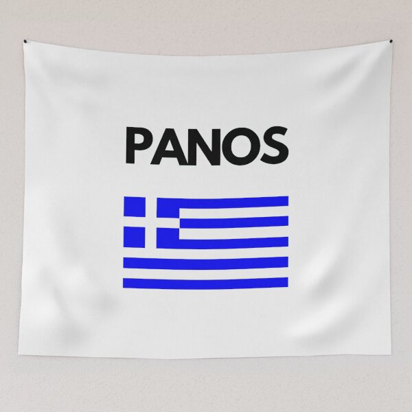 Aperçu de l'œuvre Panos Nom grec avec motif de drapeau grec créée et vendue par TheGreekGuy.