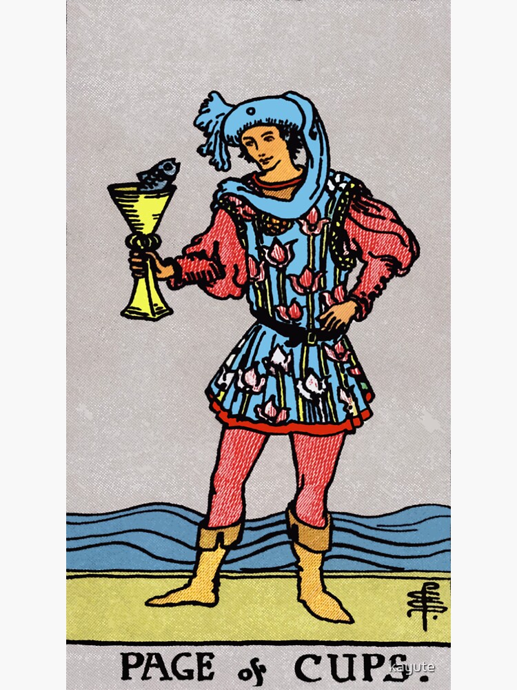 (High Quality) Page of Cups Rider Waite Tarot Card  by kayute