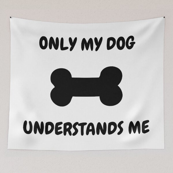 Item preview, Only My Dog Understands Me Bone Clipart designed and sold by LuckyKermit.