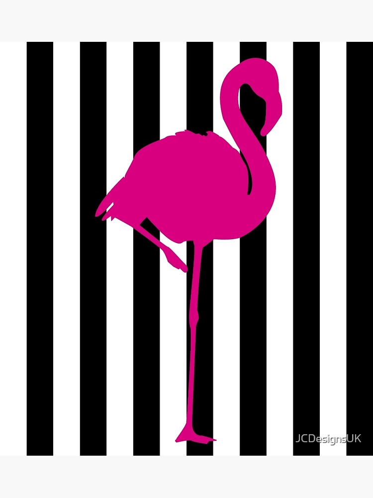 Oversize Prints I Pink Flamingo I Round Black Frame IPrints I