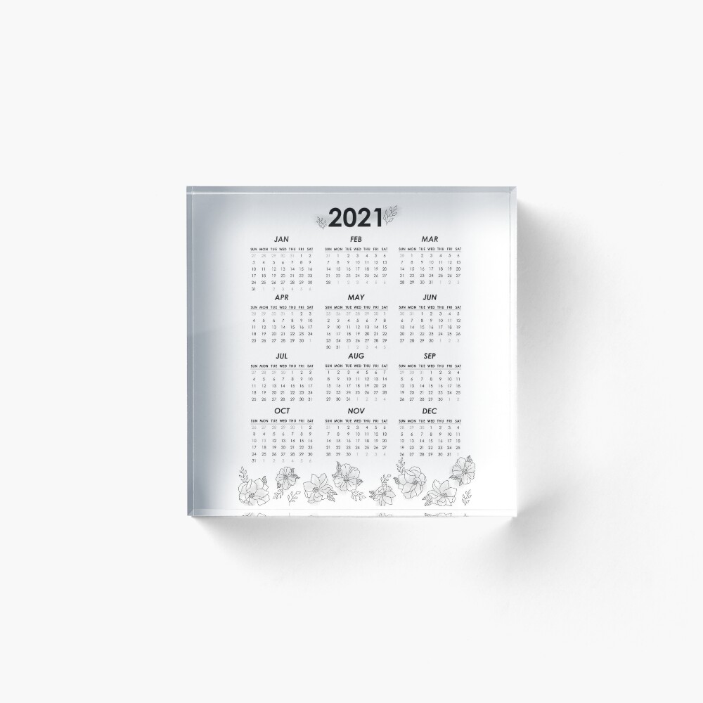 2021 Calendar/