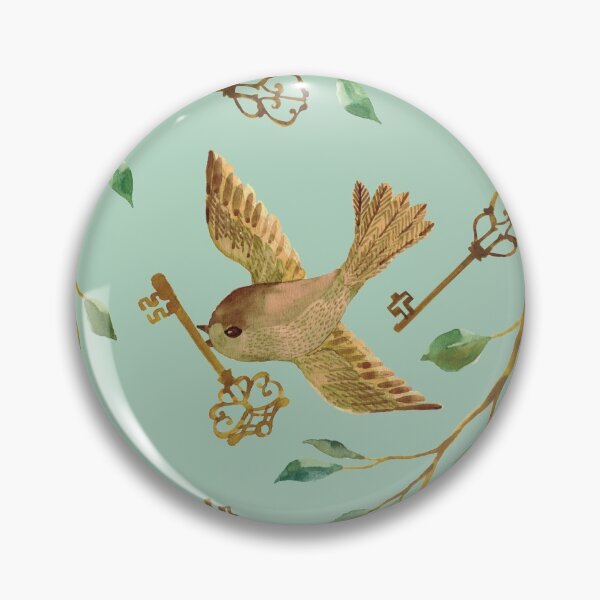 Item preview, Birds and Keys Celadon Magical Mystery Garden designed and sold by Cecilia Mok.