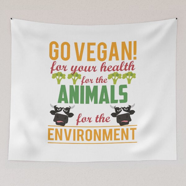 Item preview, Go vegan for your health, animals and the environment designed and sold by Thunderceptor.
