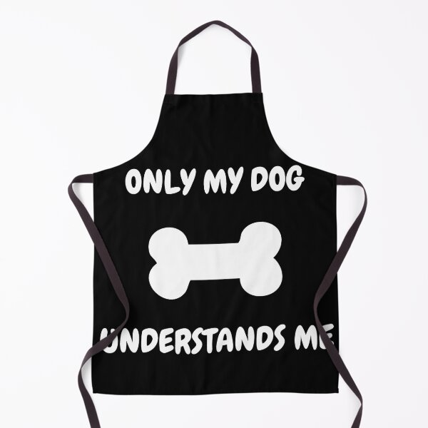 Item preview, Only My Dog Understands Me Bone Clipart In Black designed and sold by LuckyKermit.