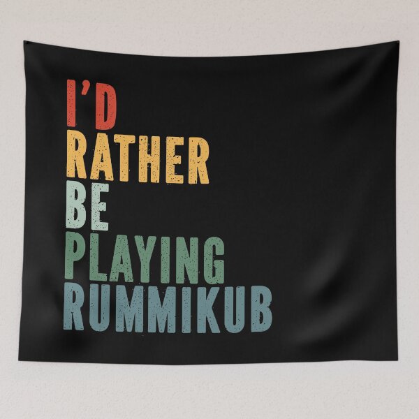 Item preview, I'd Rather Be Playing Rummikub Grunge designed and sold by Eatmyshirtz.