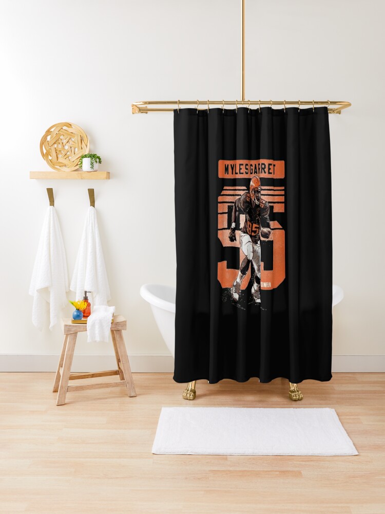 Myles Garrett CLEVELAND BROWNS PIXEL ART 2 Shower Curtain