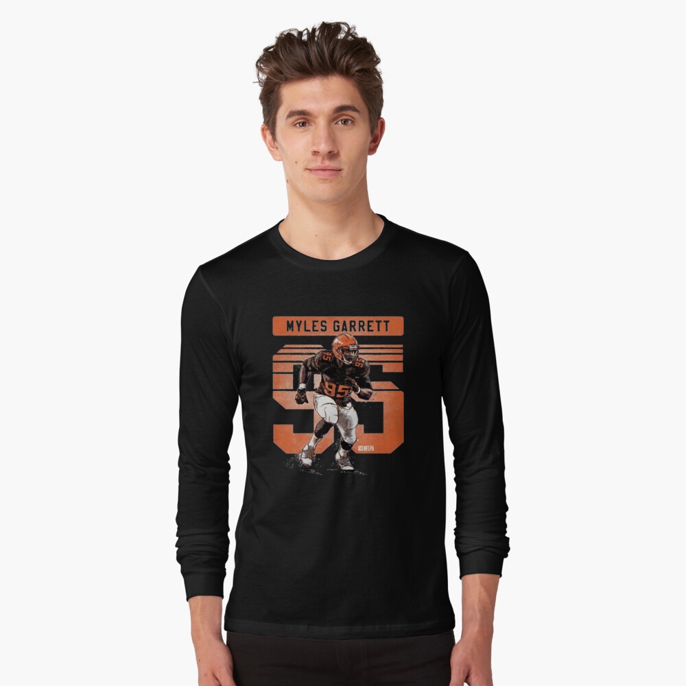 Cleveland Browns 95 Myles Garrett Signature 3D Hoodie All Over Print -  T-shirts Low Price