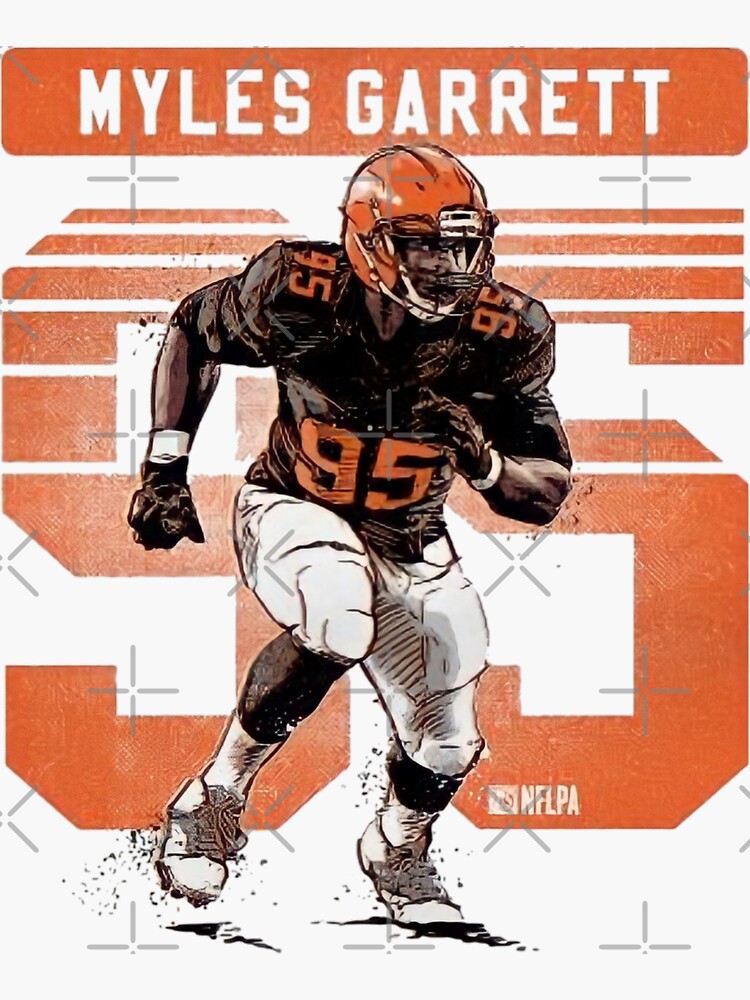 Myles Garrett 95 for Cleveland Browns fans Sticker for Sale by Simo-Sam