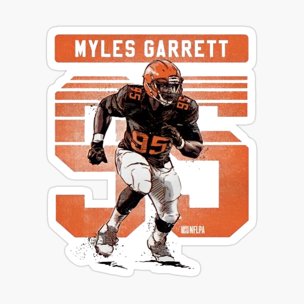 Myles Garrett 95 Cleveland Browns football player glitch poster gift shirt,  hoodie, sweater, long sleeve and tank top