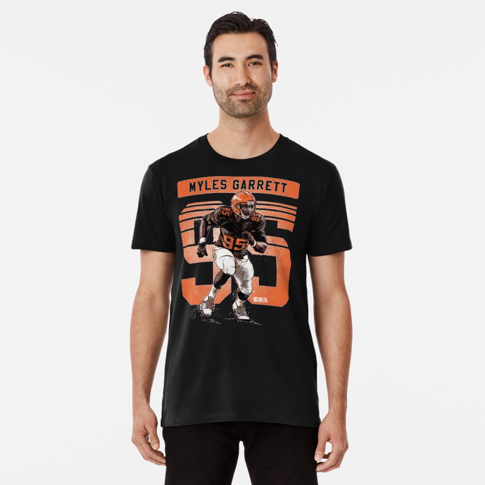 Myles Garrett 95 Cleveland Browns football player glitch poster gift shirt,  hoodie, sweater, long sleeve and tank top