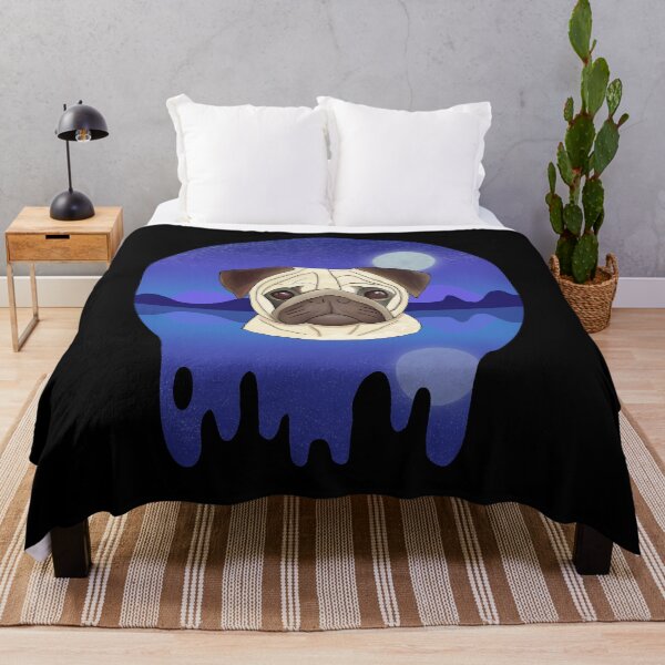 Item preview, Pug with moonlight background designed and sold by kosethk.