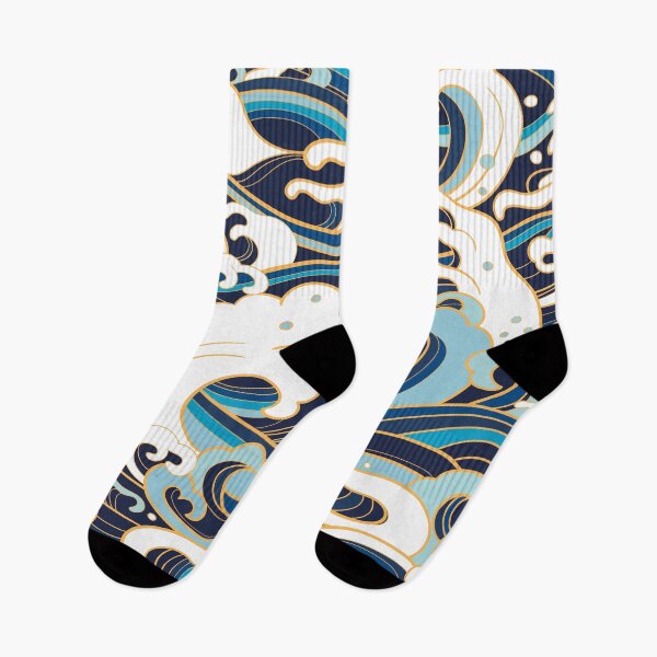 Item preview, Japanese waves pattern designed and sold by tridentfoundry.