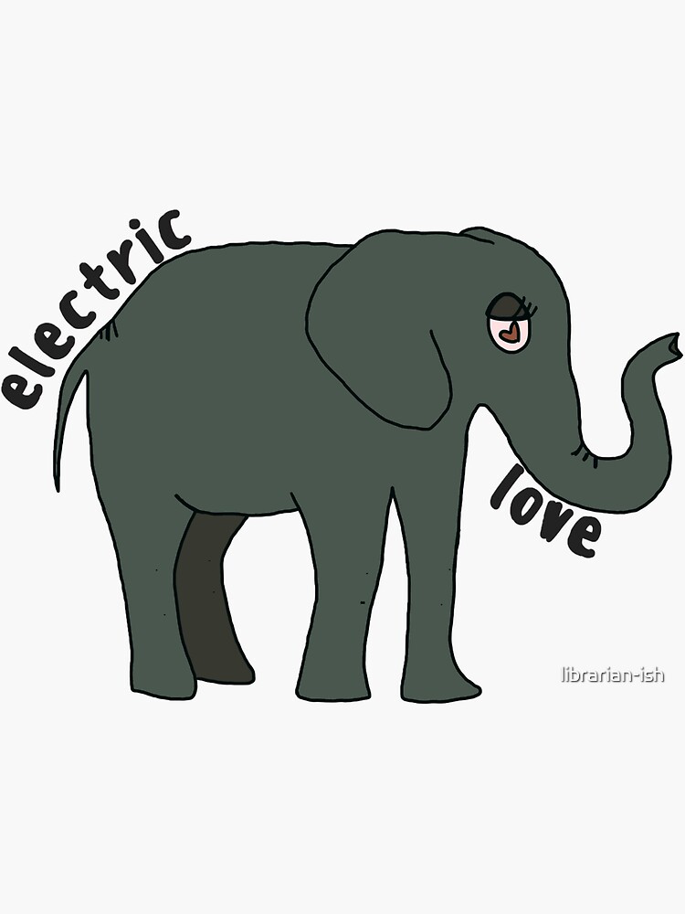 "Electric Love" Sticker for Sale by librarianish Redbubble