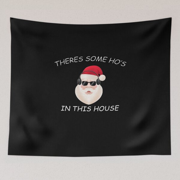 Item preview, THERES SOME HOS IN THIS HOUSE FUNNY CHRISTMAS WITH CASQUE AND GLASSES STYLE designed and sold by AchrafOc.