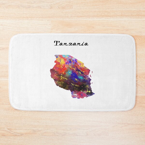 Item preview, Tanzania 636 Watercolor Map Yoga Quote Definition designed and sold by vividpixelusa.