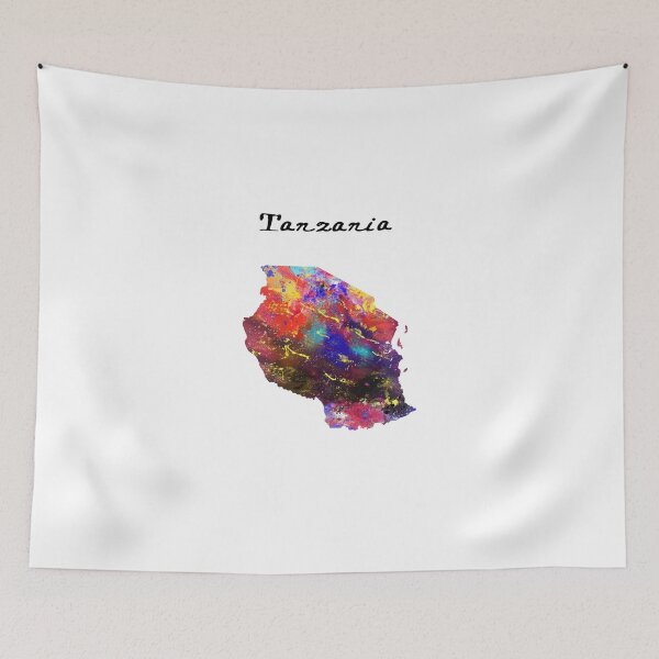 Item preview, Tanzania 636 Watercolor Map Yoga Quote Definition designed and sold by vividpixelusa.