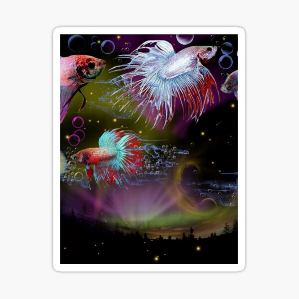 Japanese Fighting SKY Fish Sticker