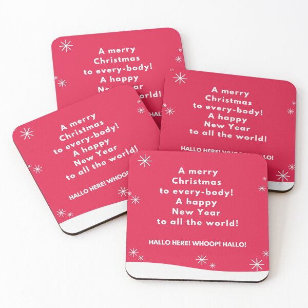 Item preview, A merry Christmas to every-body! A happy New Year to all the world! Hallo here! Whoop! Hallo! - Scrooge quote from Charles Dickens Christmas Carol designed and sold by Vintage-TM.