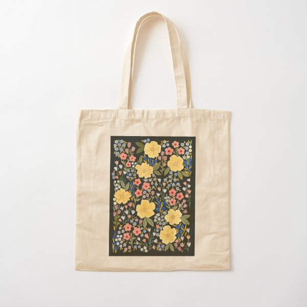 Flower Fields Cotton Tote Bag