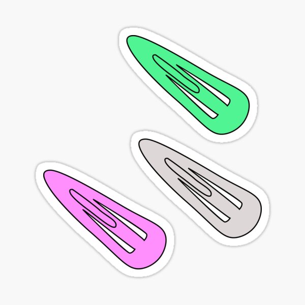"Y2k Barrettes" Sticker for Sale by 1604techni Redbubble