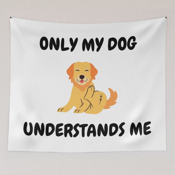 Item preview, Only My Dog Understands Me Golden Retriever Clipart designed and sold by LuckyKermit.