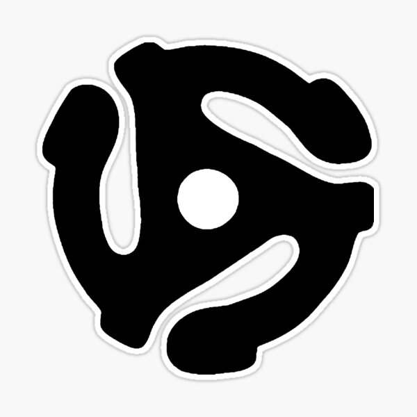 Record 45 RPM Spindle Adapter Sticker Vinyl Decal Notebook Car