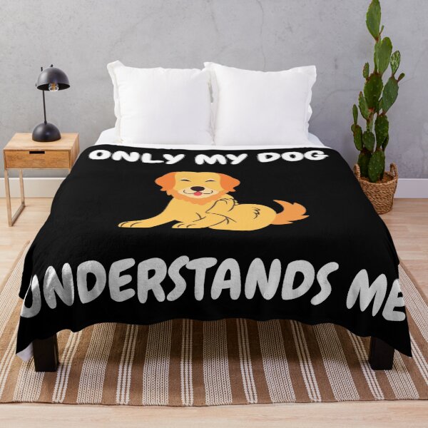 Item preview, Only My Dog Understands Me Golden Retriever Clipart In Black designed and sold by LuckyKermit.