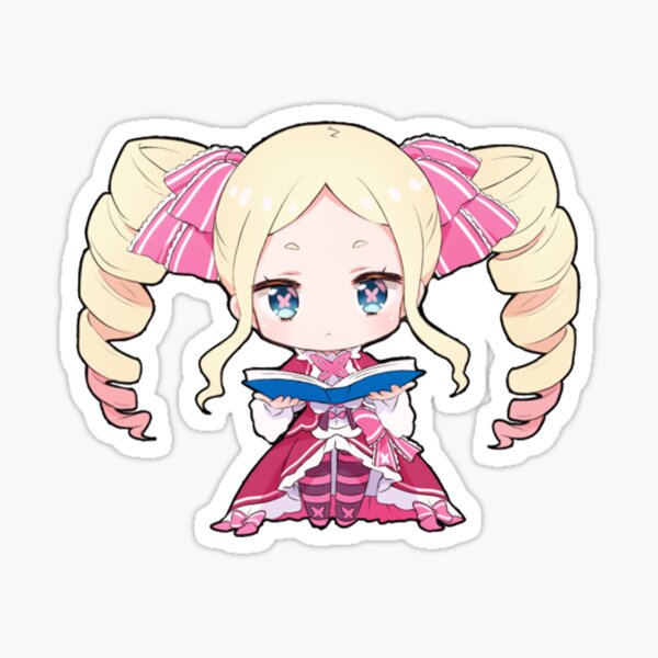 Re Zero Beatrice Chibi 2 Sticker By Thepeachpit Redbubble