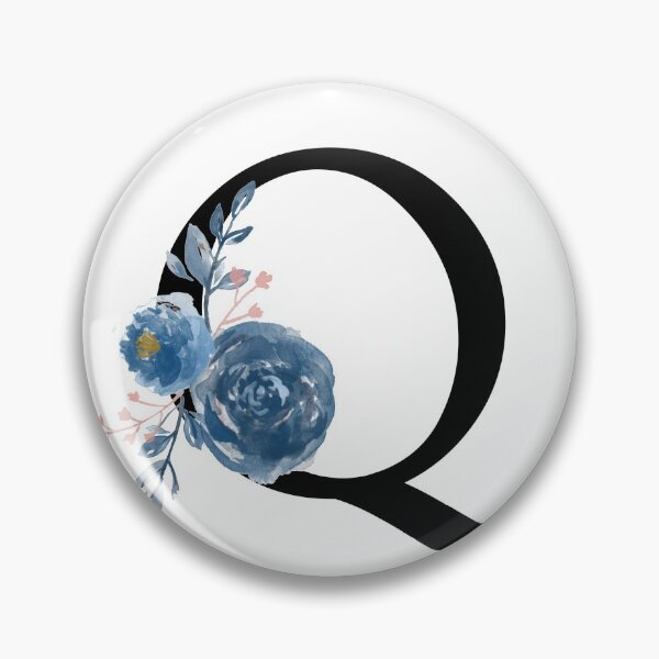 Item preview, Monogram Floral Watercolor Letter Q designed and sold by owliedesign.