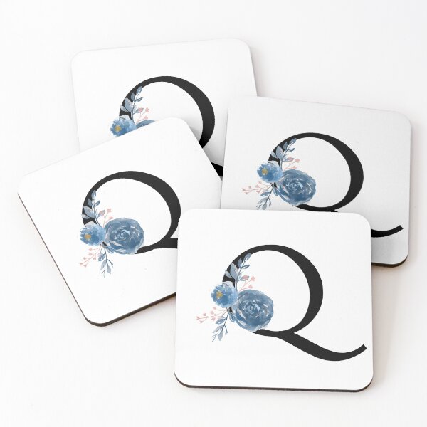 Item preview, Monogram Floral Watercolor Letter Q designed and sold by owliedesign.