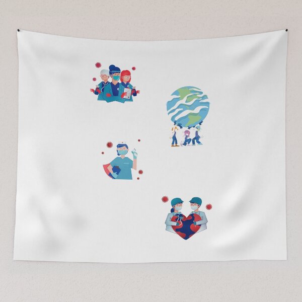 Item preview, Nurse Sticker Pack Essential Hospital Design designed and sold by Glike.