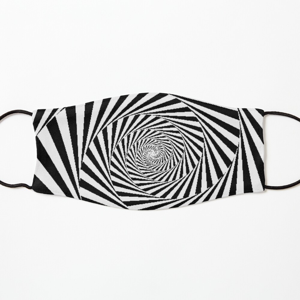 Optical Illusion Beige Swirl,  ur,kids_mask_7x3_flatlay_front,product,1000x1000