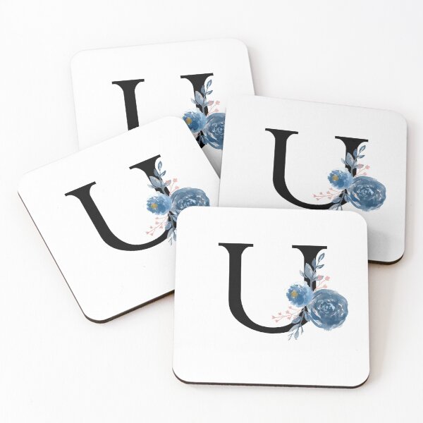 Item preview, Monogram Floral Watercolor Letter U designed and sold by owliedesign.