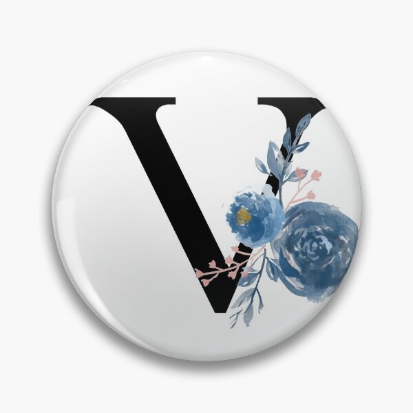 Item preview, Monogram Floral Watercolor Letter V designed and sold by owliedesign.