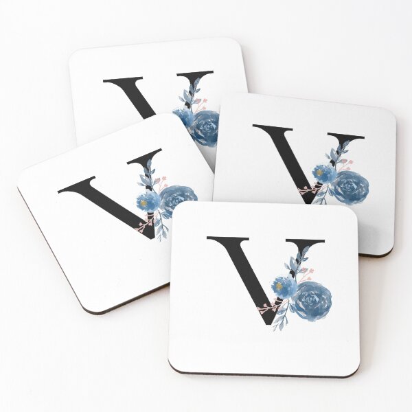 Item preview, Monogram Floral Watercolor Letter V designed and sold by owliedesign.